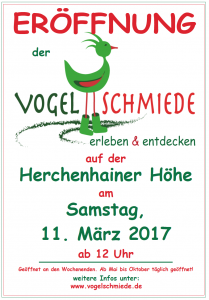 Eröffnung Vogelschmiede Jausenstube auf der Herchenhainer Höhe in Grebenhain