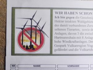 gegen weiter Windkraftanlagen