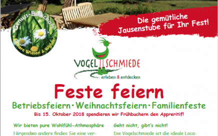 Feste feiern in der Vogelschmiede